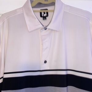 Footjoy XXL white with black and gray stripe
